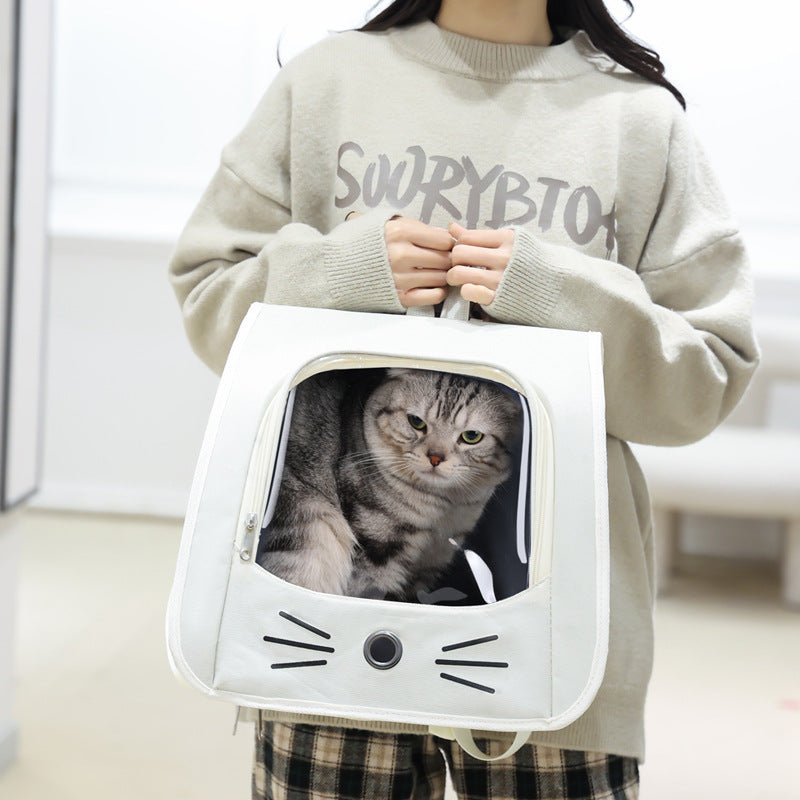 Foldable Cat Carrier Backpack with Clear Window