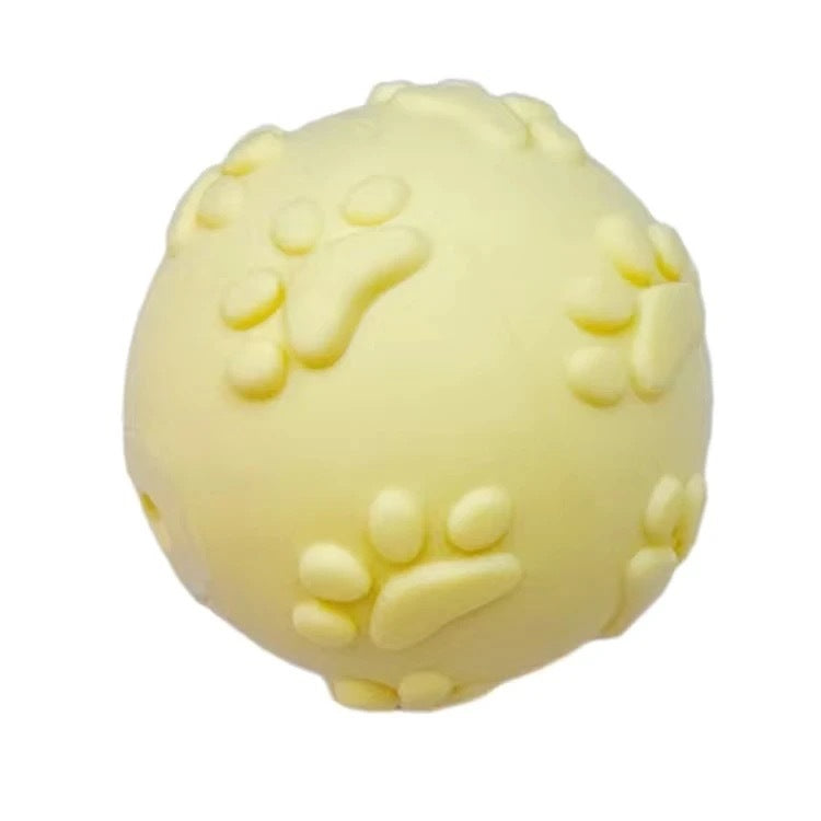 Paw-Print Squeaky Dog Ball