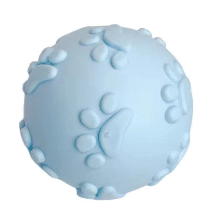 Paw-Print Squeaky Dog Ball