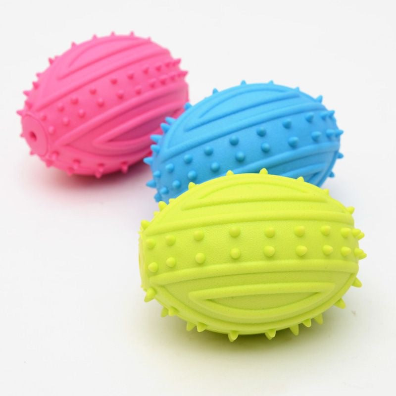 Squeaky Football Dog Toy