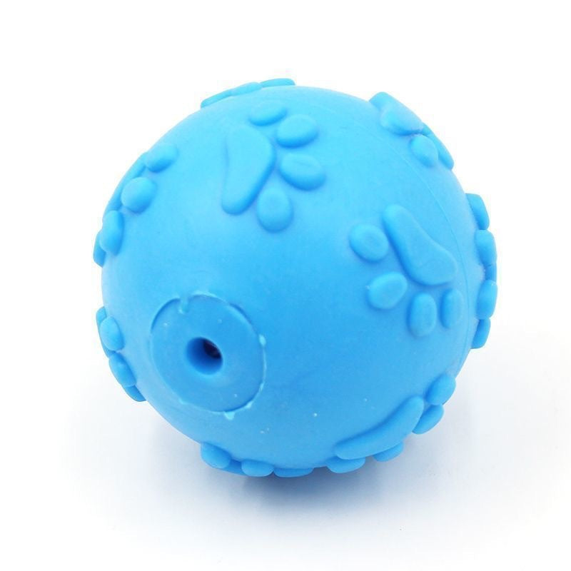 Paw-Print Squeaky Dog Ball