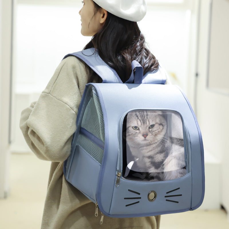Foldable Cat Carrier Backpack with Clear Window