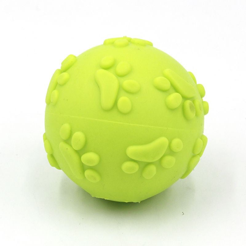 Paw-Print Squeaky Dog Ball