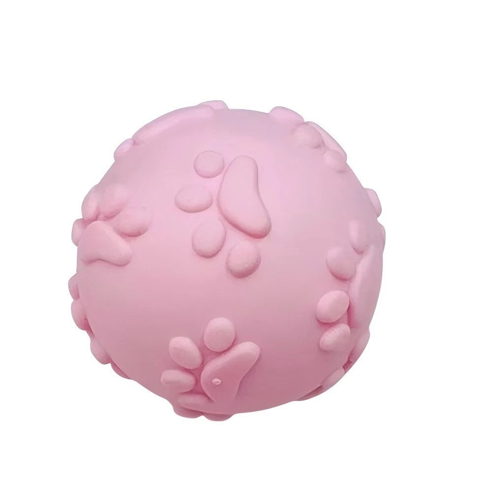 Paw-Print Squeaky Dog Ball