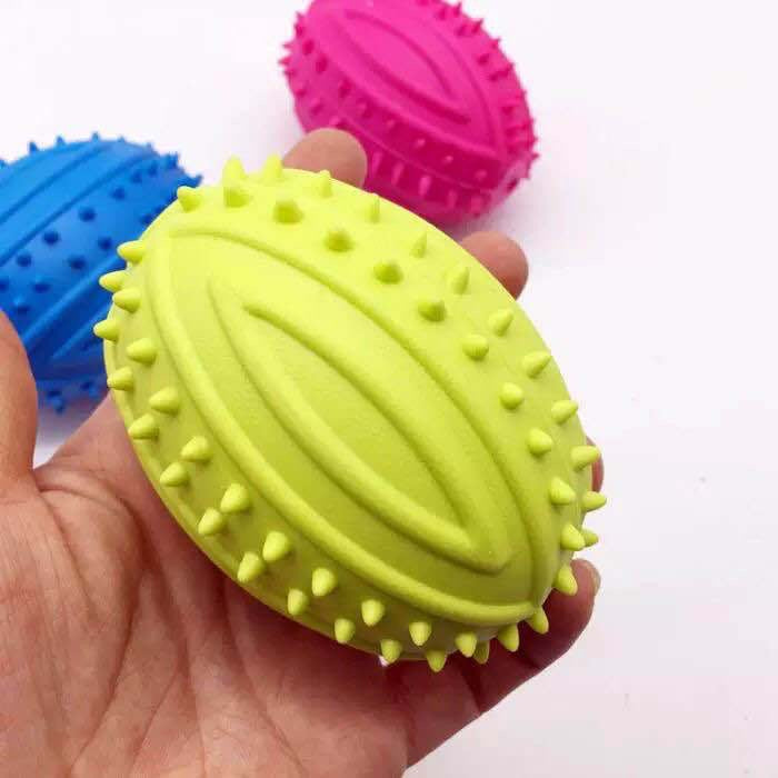 Squeaky Football Dog Toy