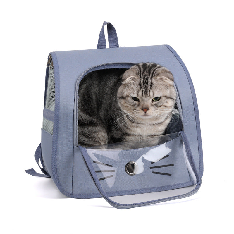 Foldable Cat Carrier Backpack with Clear Window