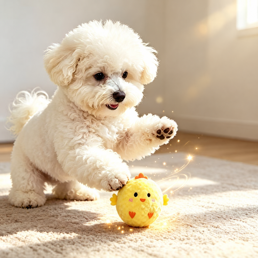 Squeaky Plush Animal Ball