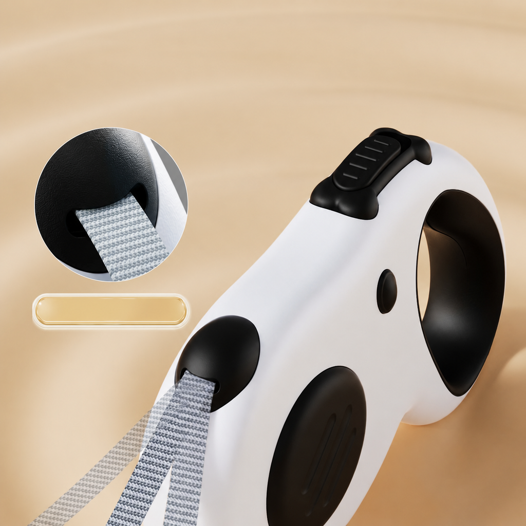 Retractable Dog Leash with One-Hand Lock